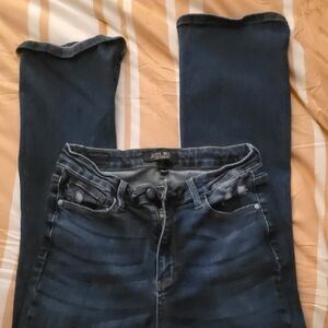 Judy Blue Women's Deep Indigo Straight Leg Jeans